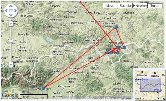 map beskidy 2005